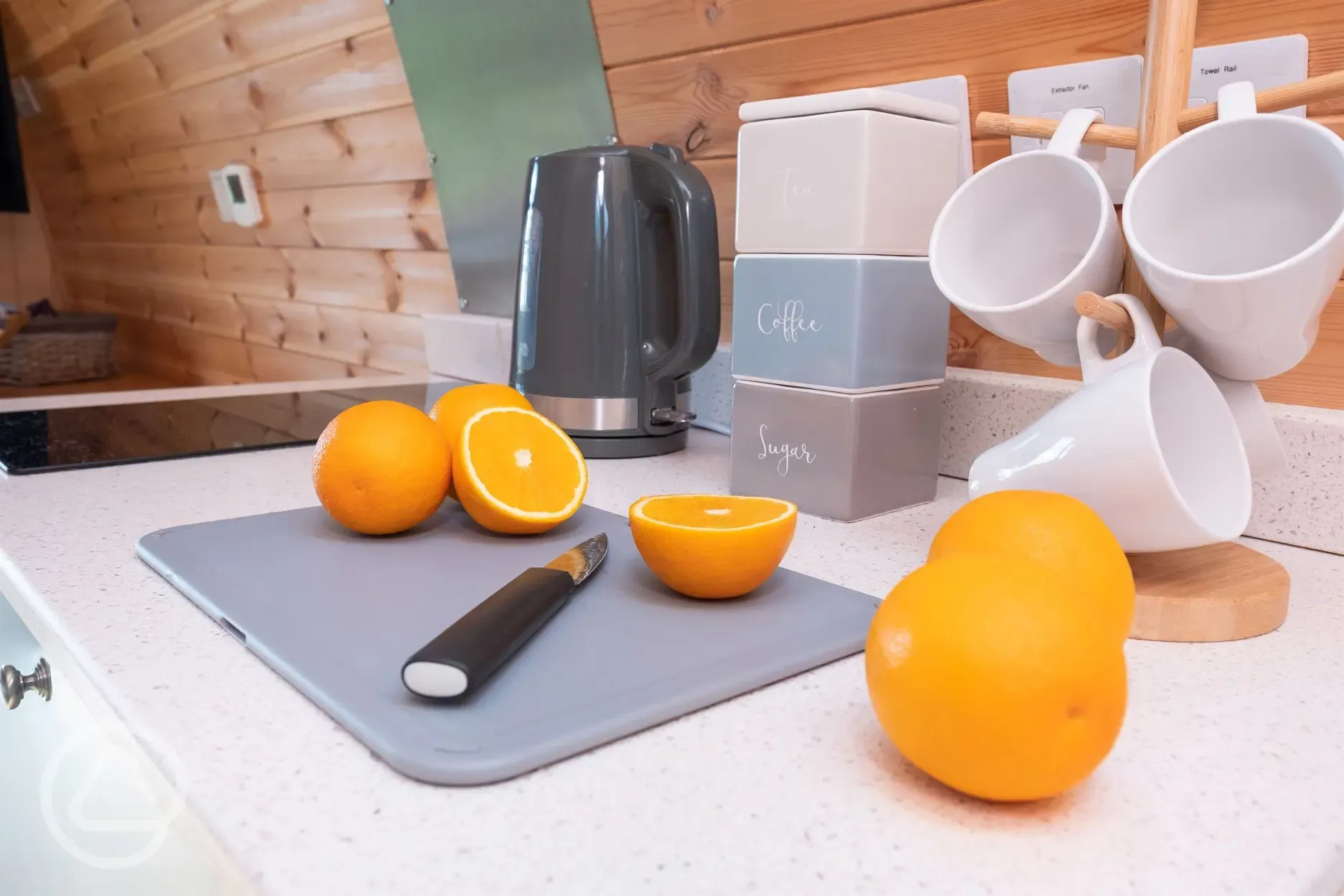 Willow glamping pod kitchenette