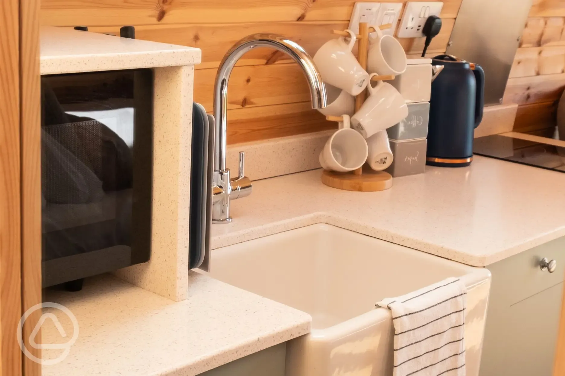 Willow glamping pod kitchenette