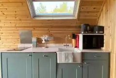 Cedar glamping pod kitchenette Cedar glamping pod kitchenette