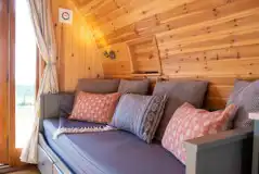 Cedar glamping pod double sofa bed Cedar glamping pod double sofa bed