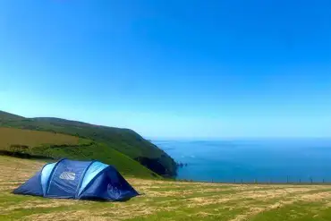 Non electric grass tent pitches with sea views