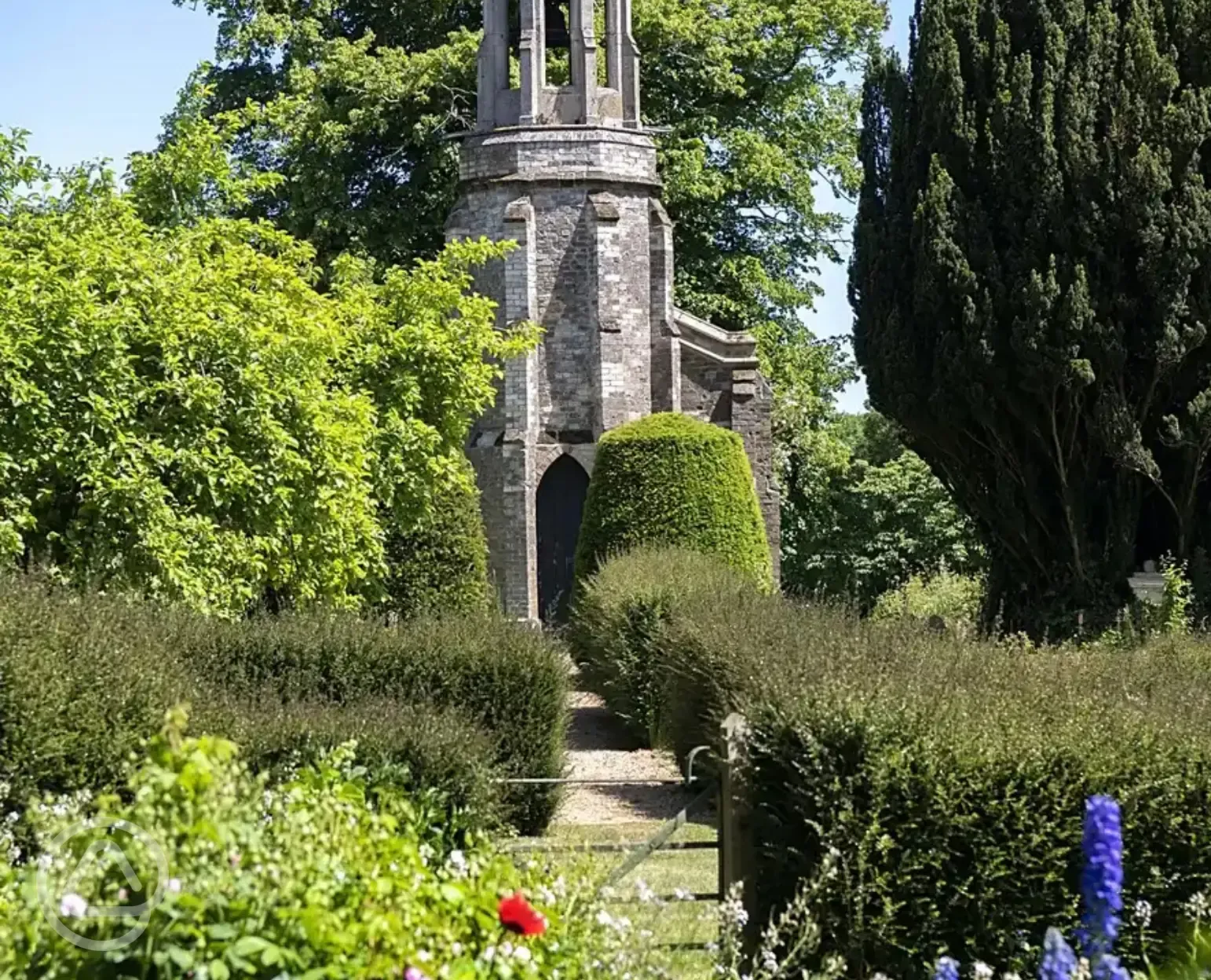 The church by the campsite