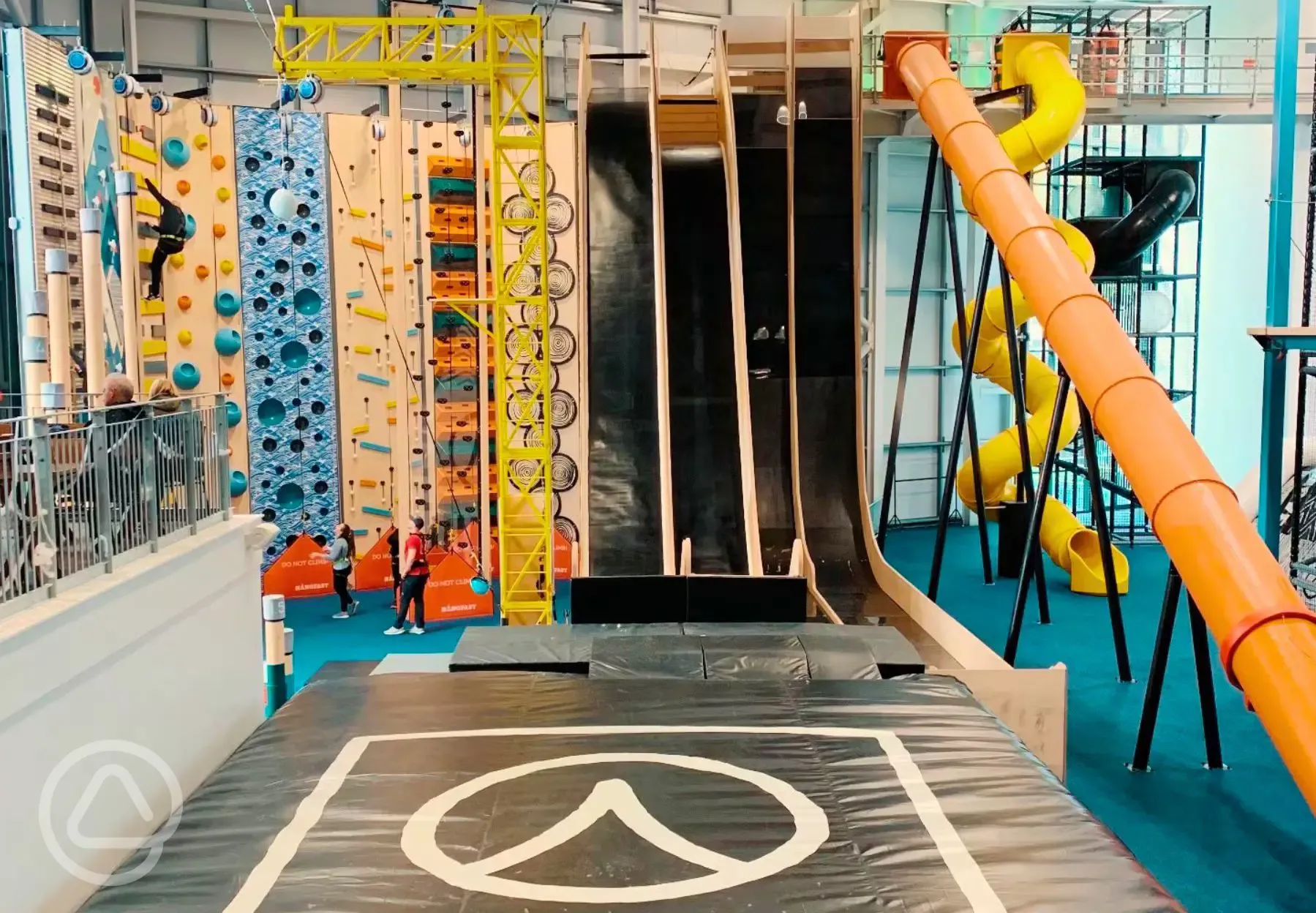 Indoor adventure climb, high ropes, ninja assault and adrenaline drop Indoor adventure climb, high ropes, ninja assault and adrenaline drop