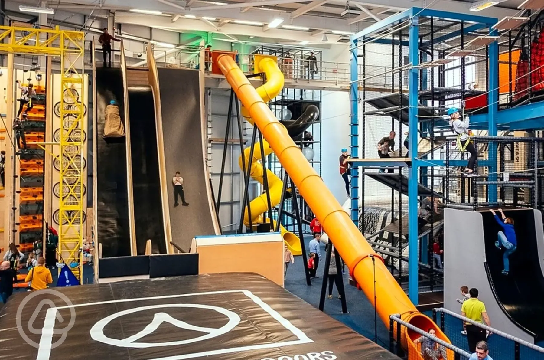 Indoor adventure climb, high ropes, ninja assault and adrenaline drop Indoor adventure climb, high ropes, ninja assault and adrenaline drop