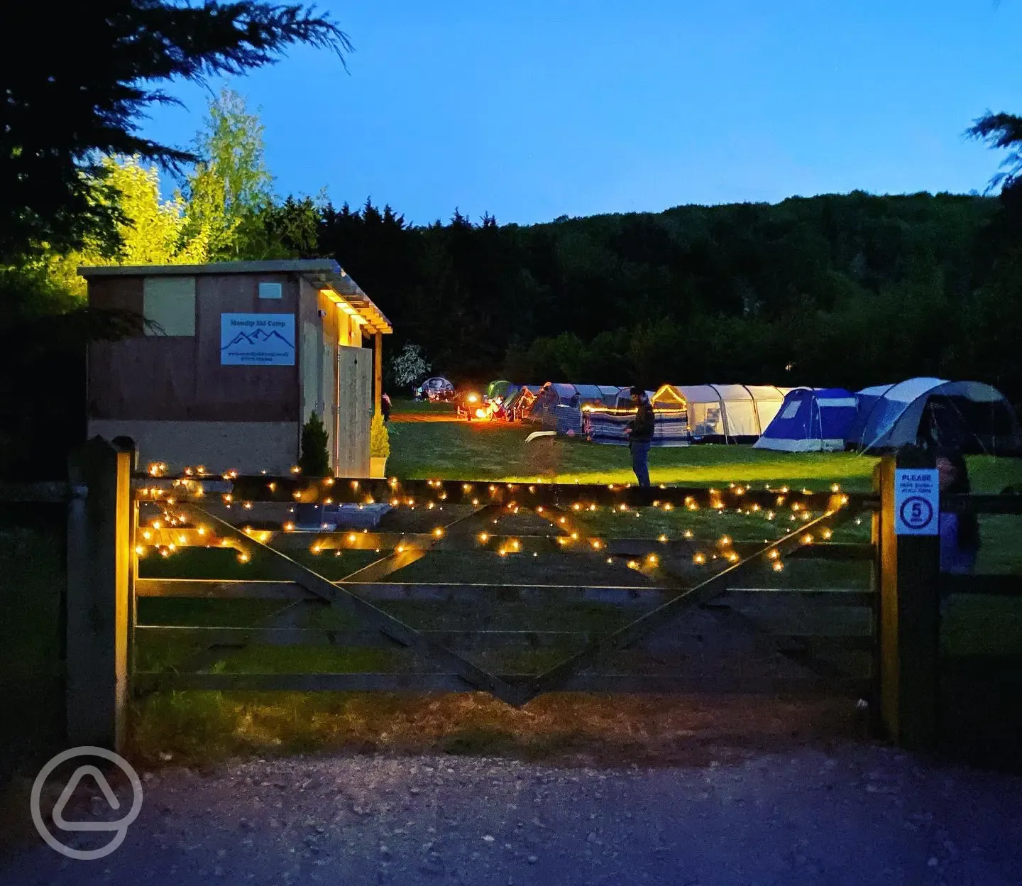 Campsite at night