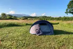 Non electric grass tent pitches