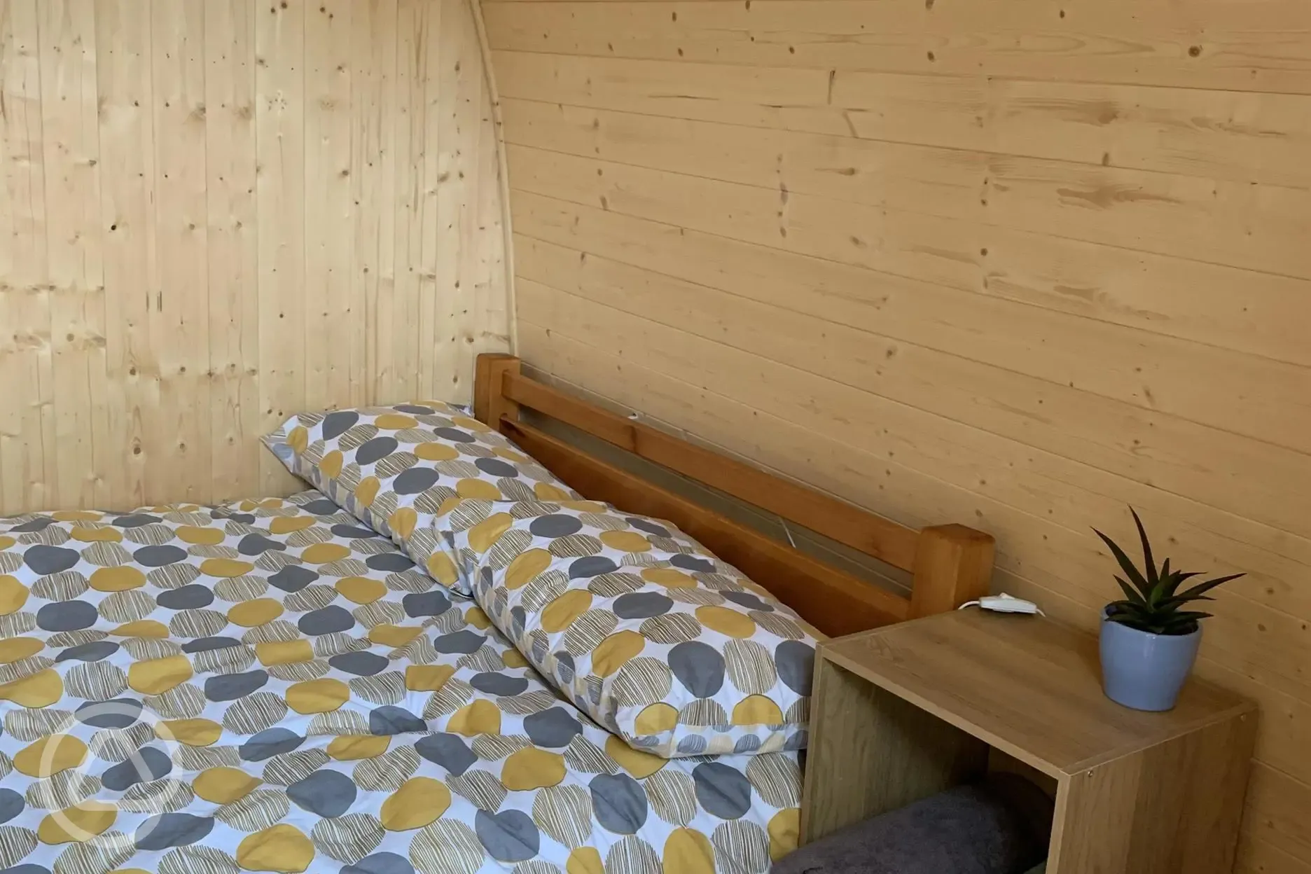 Camping pod interior