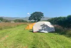 Non electric grass tent pitches