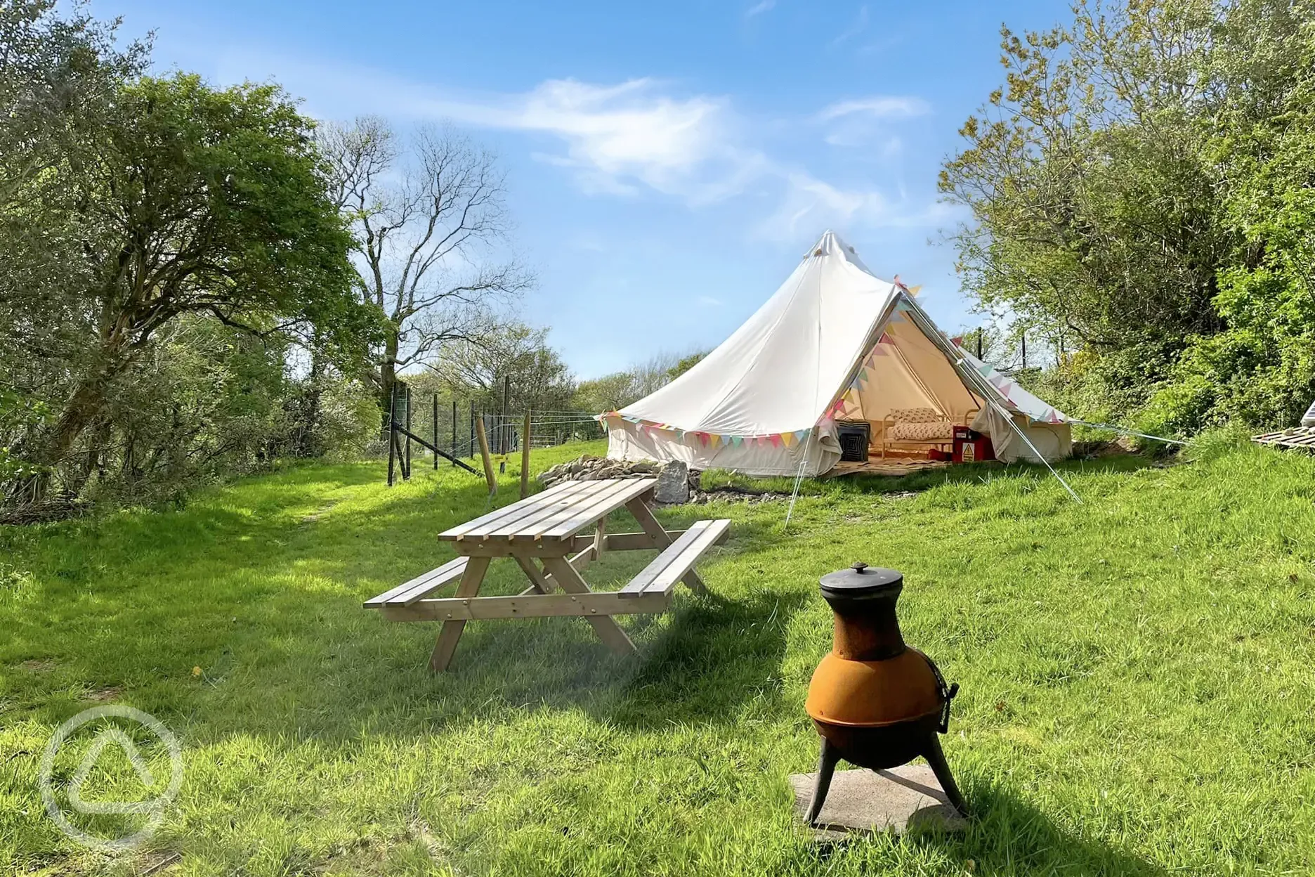 Furnished bell tent