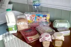 Shepherd's hut complimentary breakfast