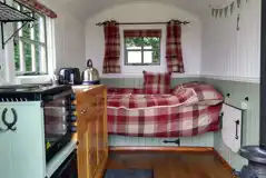 Shepherd's hut interior