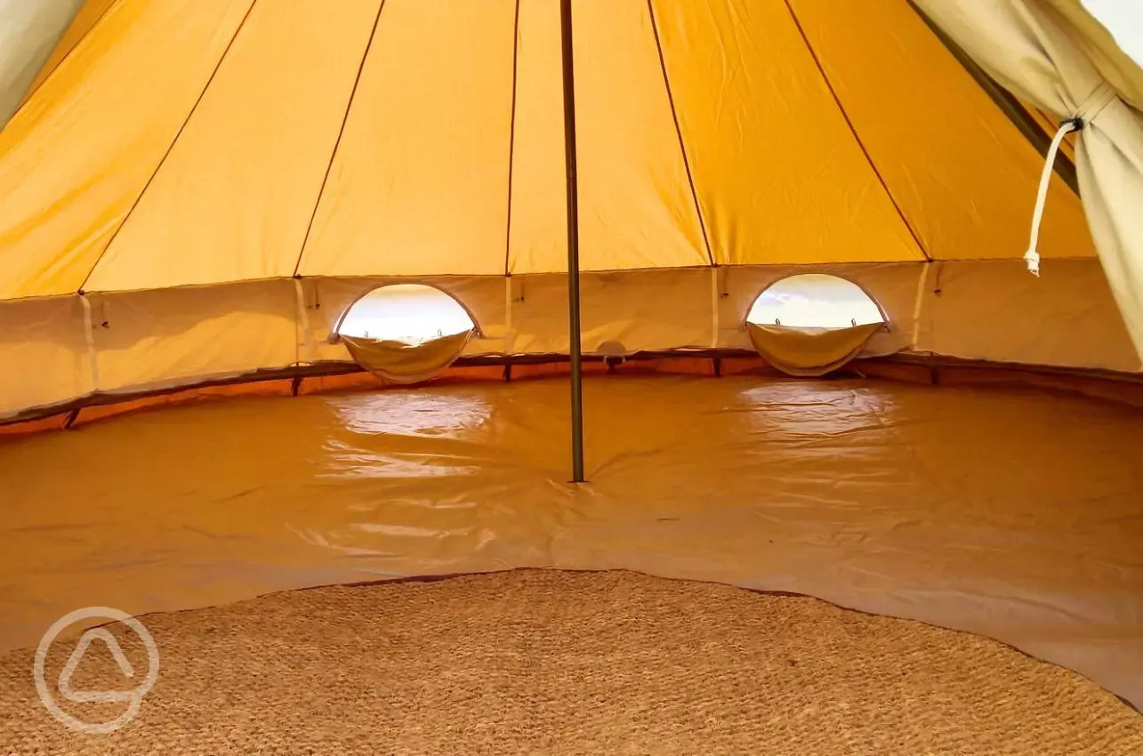 Bell tent unfurnished interior