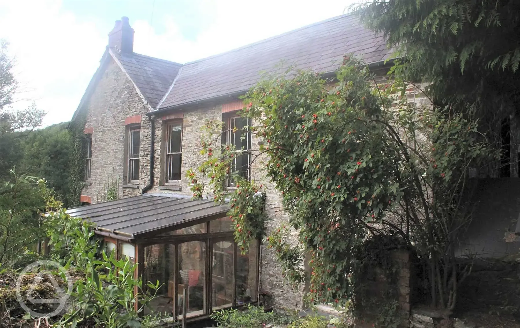 Main house with shower