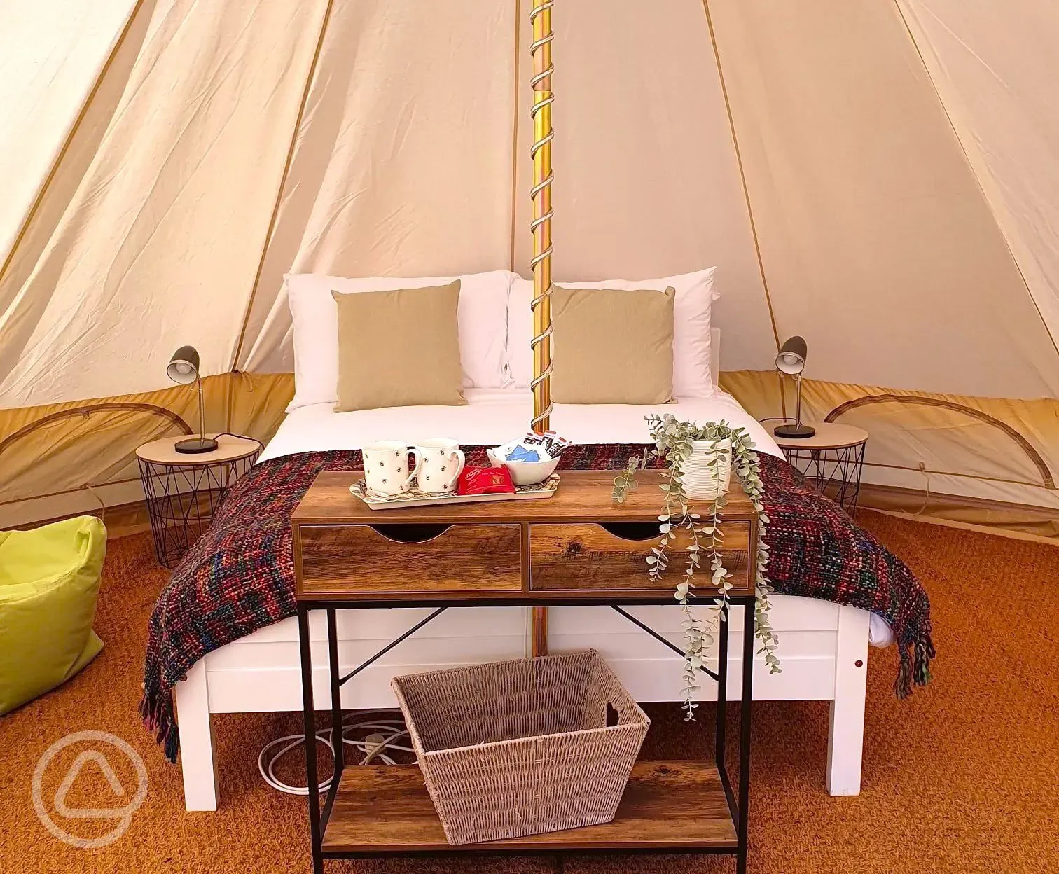 Bell tent interior