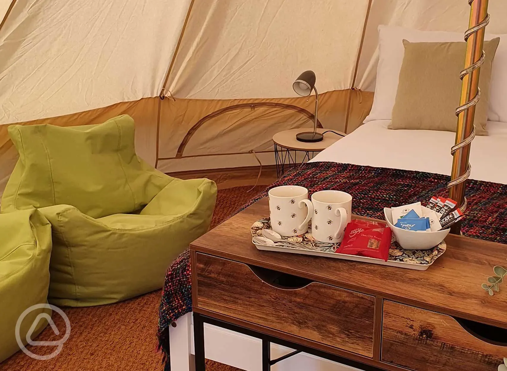 Bell tent interior