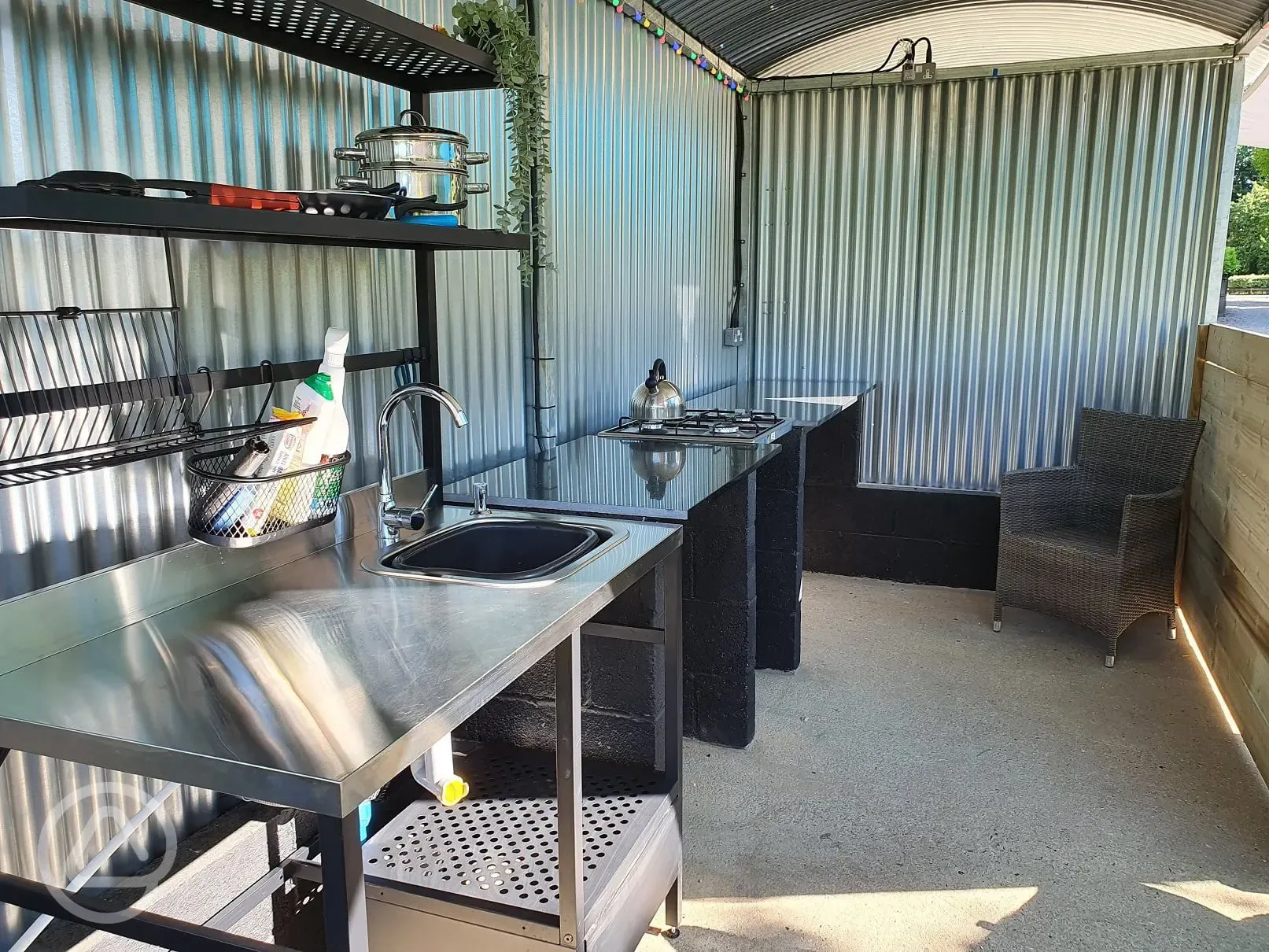 Shared outdoor kitchen