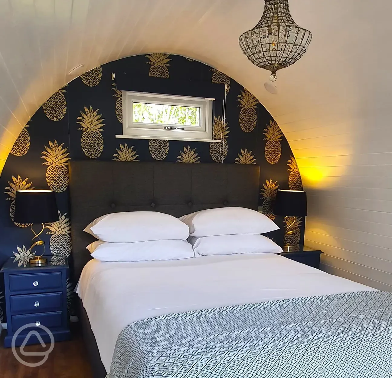 Glamping pod interior