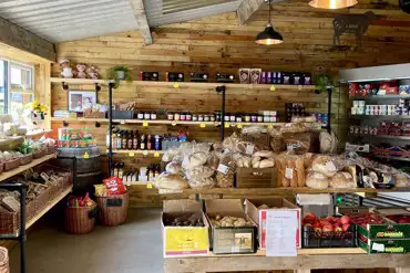 Farm shop at Abbey Farm Caravan and Glamping with fresh, local produce