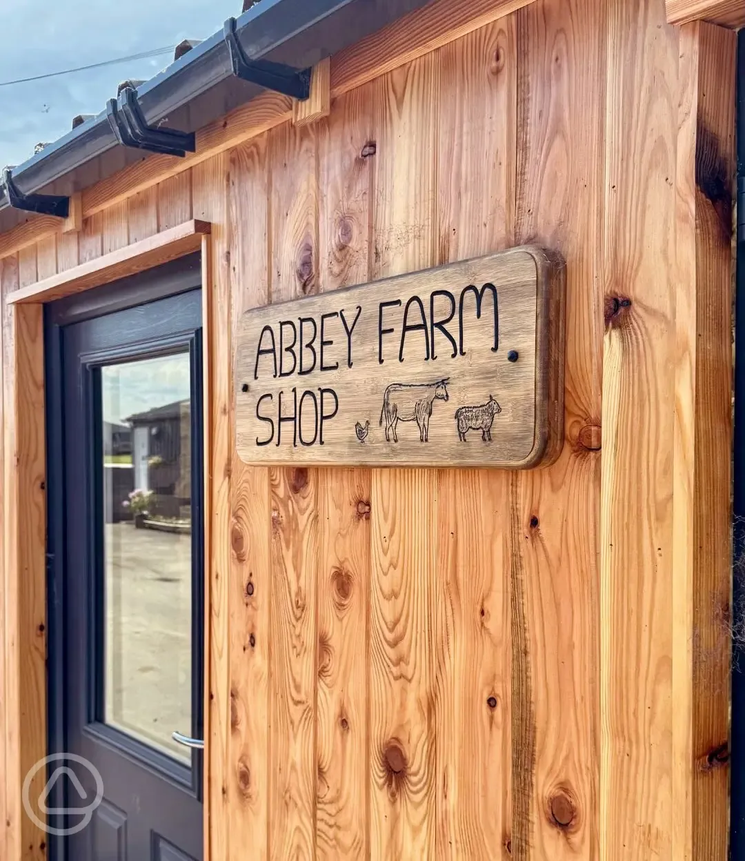 Farm shop at Abbey Farm selling local produce