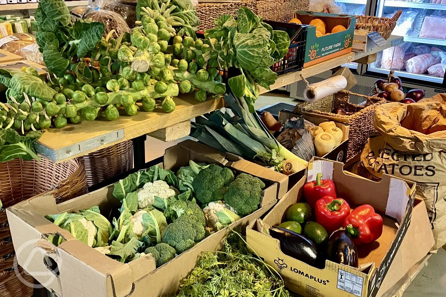 Farm shop fresh fruit and vegetables 