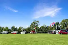 Electric grass touring pitches at Abbey Farm Rhuddlan