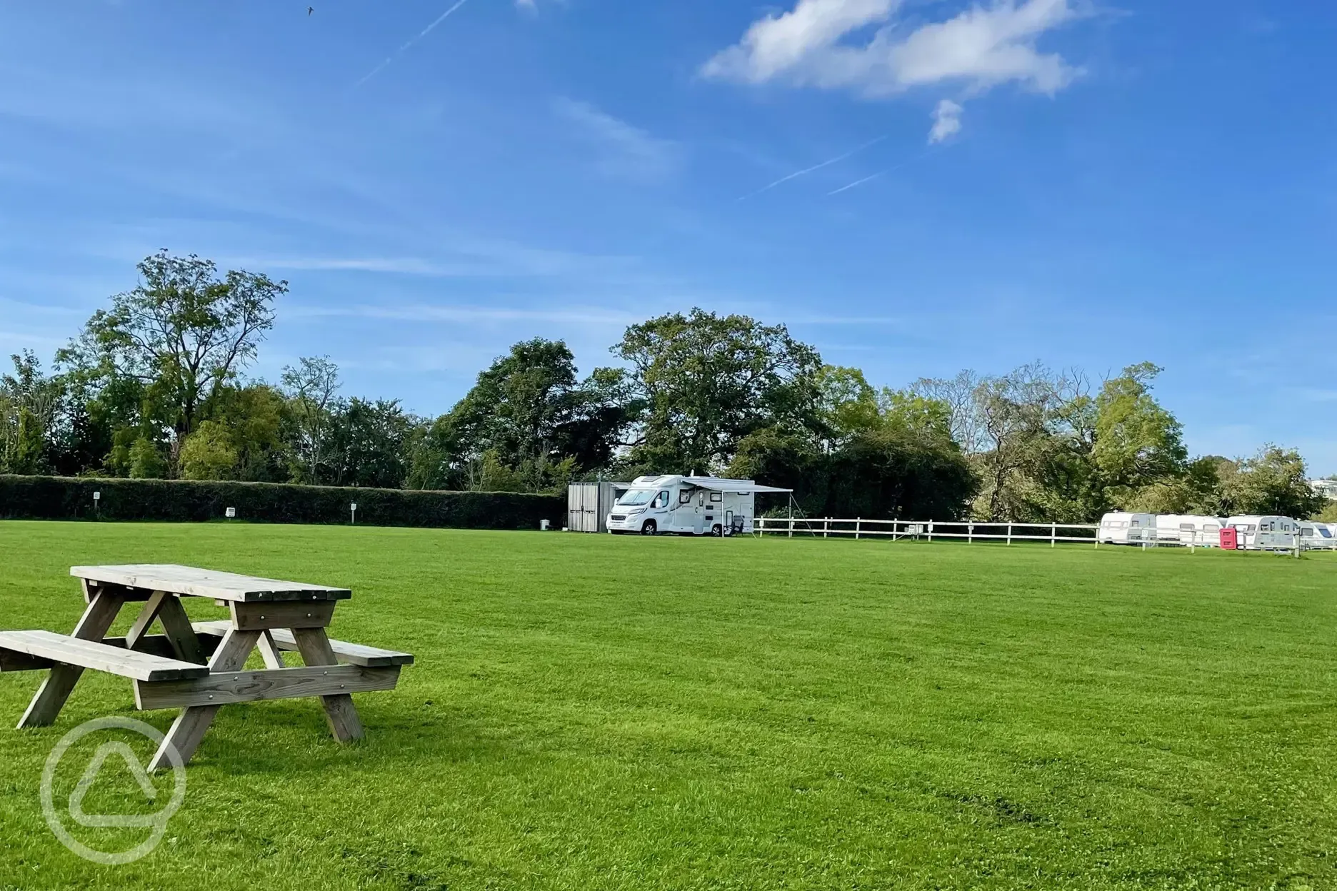 Electric grass touring pitches with a 16 amp hook up