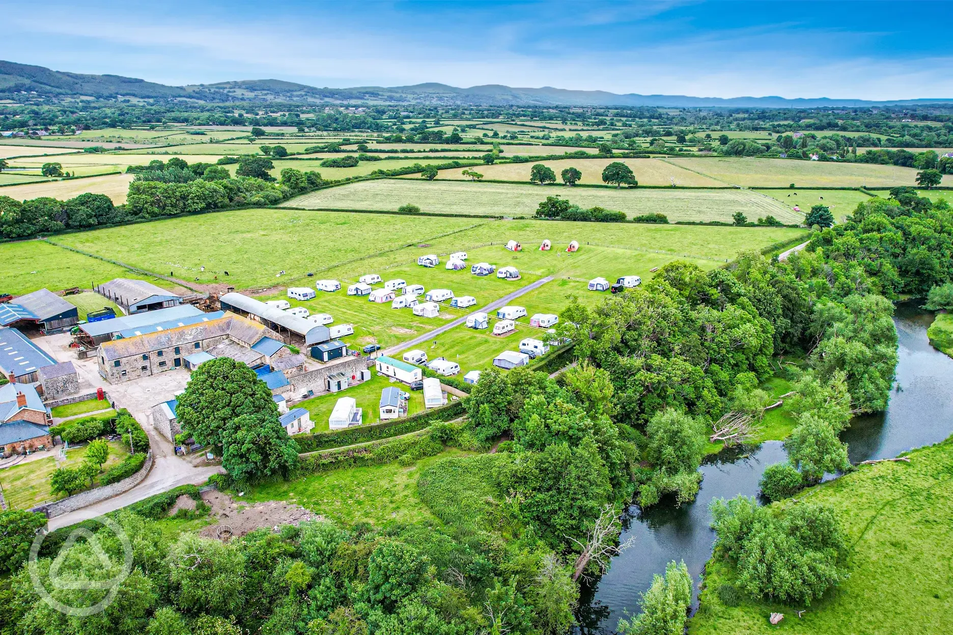 Aerial of the campsite