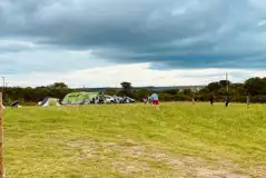 Non electric grass tent pitches