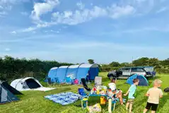 Non electric grass tent pitches