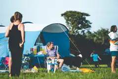 Non electric grass tent pitches