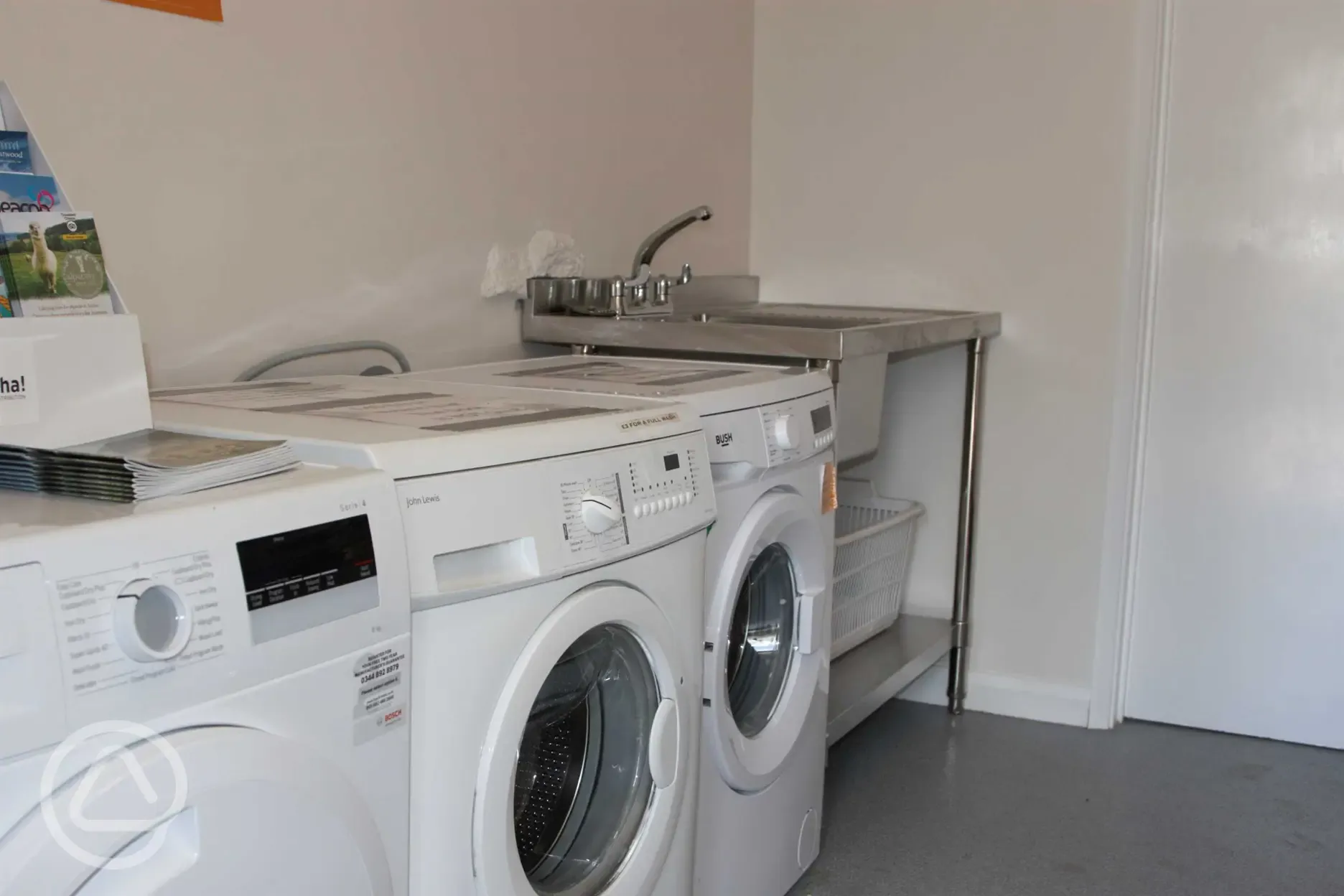 Shared laundry and washing up facilities