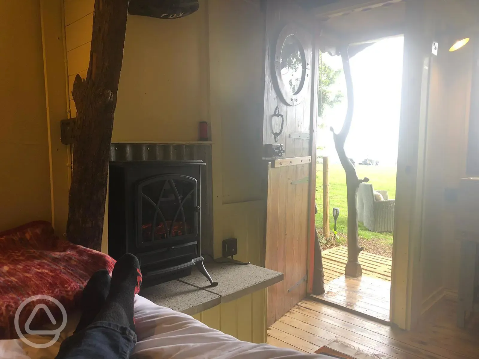 Shepherd's hut interior