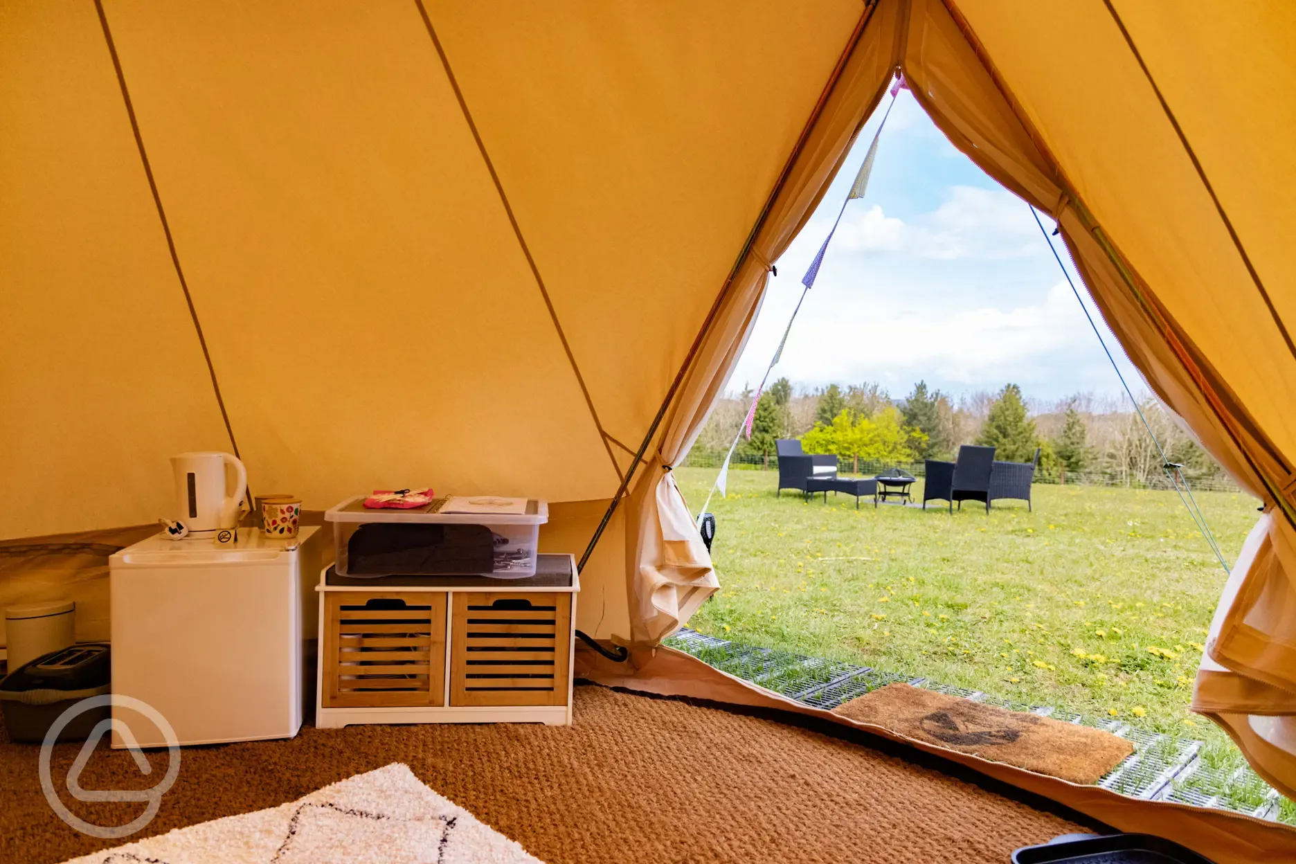 Bell tent view