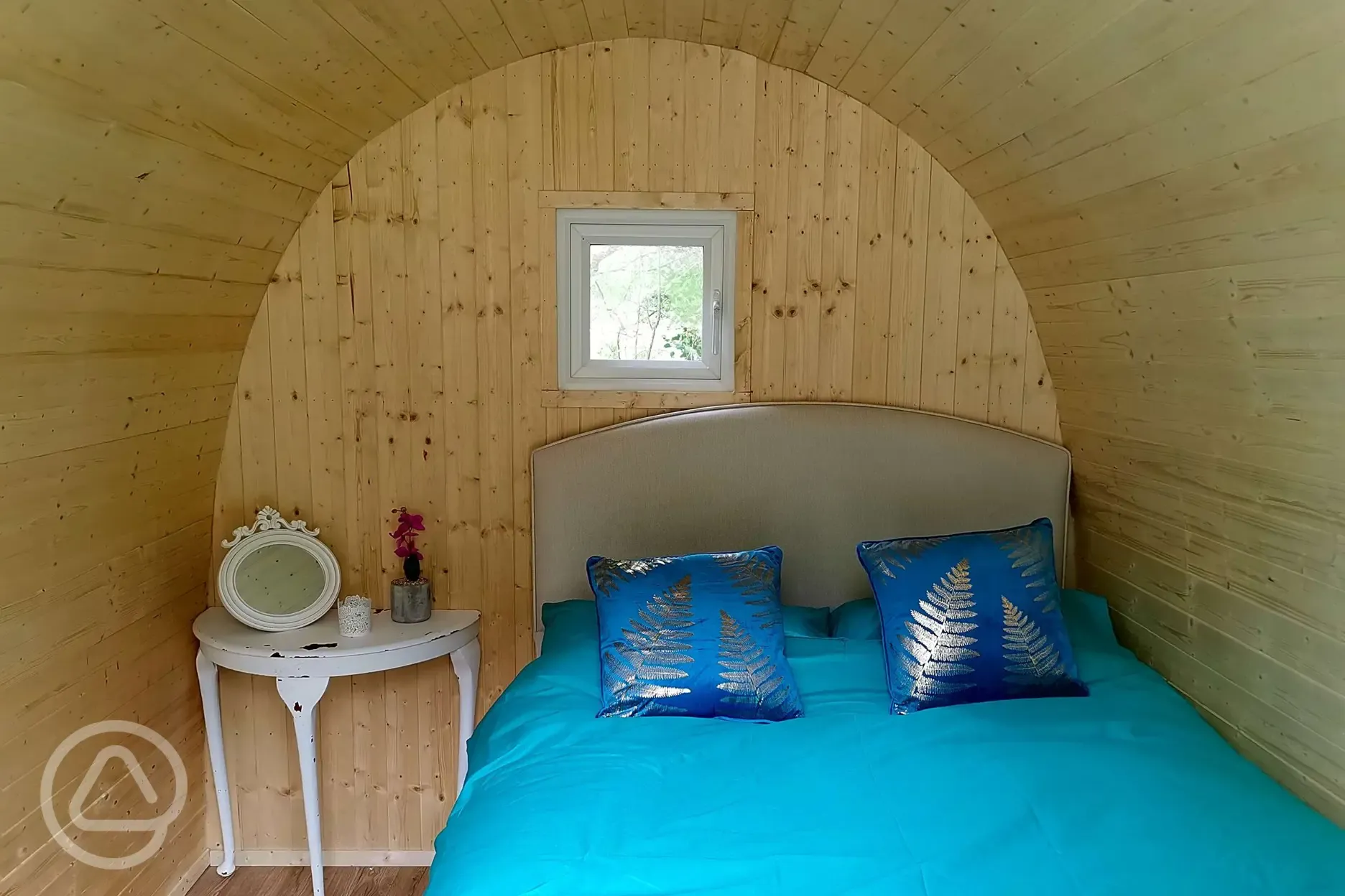 Camping pod interior