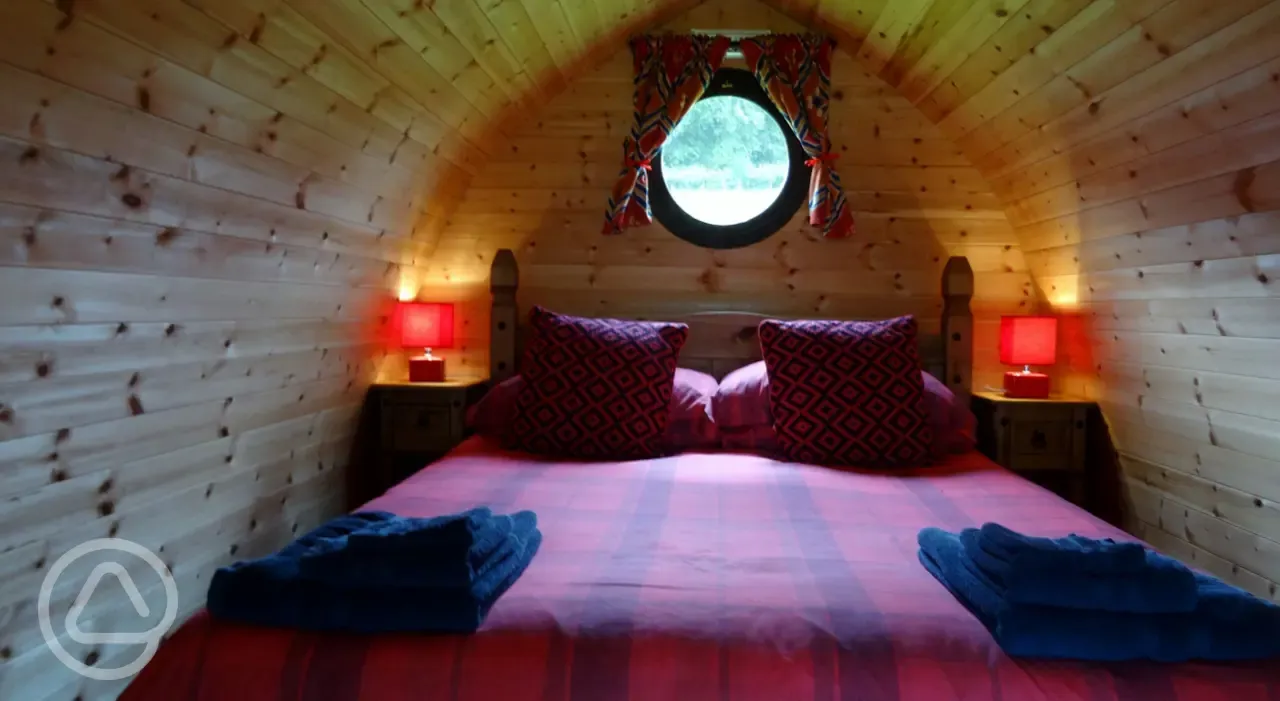 Camping pod interior