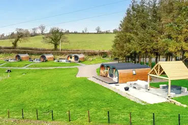 Range of glamping pods at Great House Farm Luxury Pods and Self Catering