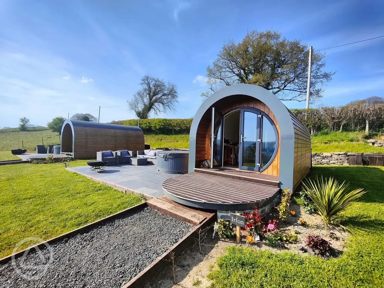 Chwefru and Irfon glamping pods