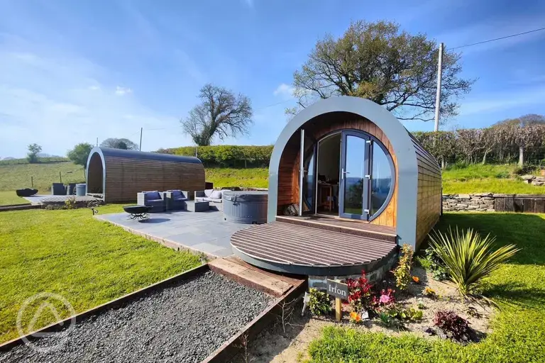 Chwefru and Irfon glamping pods