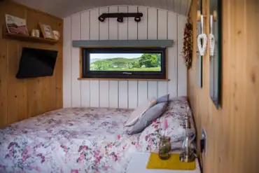 Shepherd's hut interior