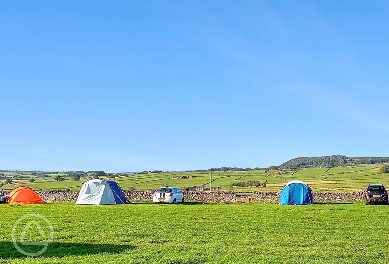 Non electric grass pitches at White House Farm Campsite
