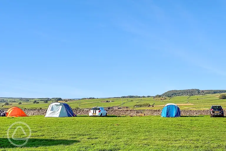 Non electric grass pitches at White House Farm Campsite