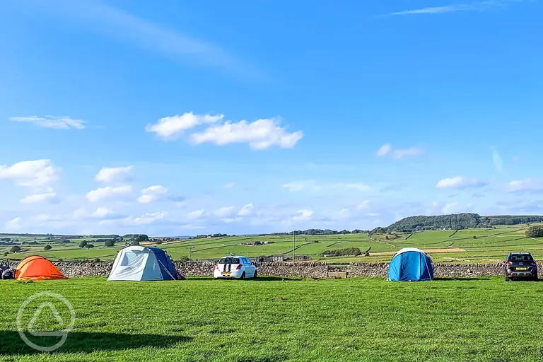 Non electric grass pitches at White House Farm Campsite