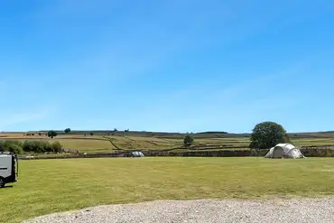 Non electric grass pitches with countryside views