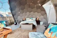 Glamping dome interior