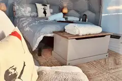 Glamping dome interior Glamping dome interior