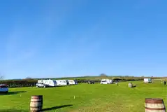 Electric grass touring pitches at West Hale Gate Caravan Site