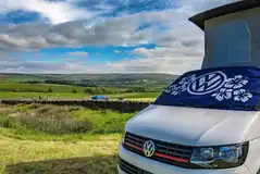 Non electric grass pitches and countryside views