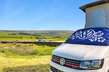 Non electric grass pitches and countryside views