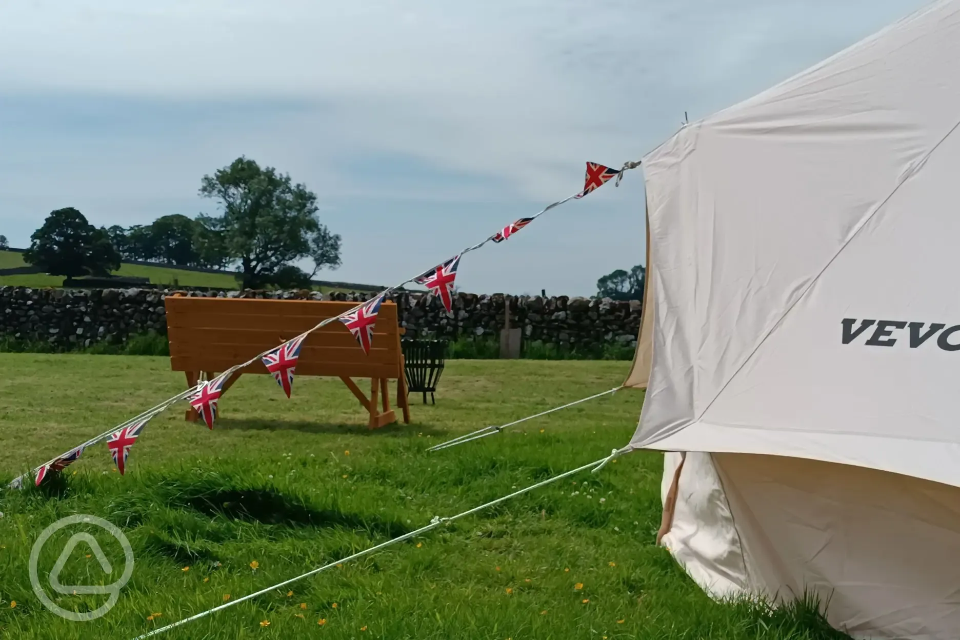 Unfurnished bell tent