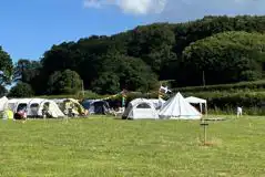 Non electric grass tent pitches